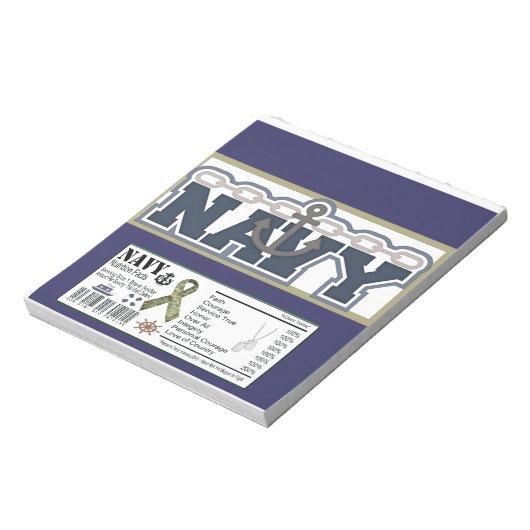 Militärische Feste Candy Bar Wrapper Notizblock (Rotiert)