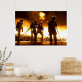 Militärische Feuerwehr Poster (Küche)