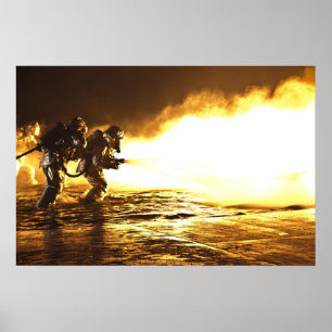 Militärische Feuerwehr Poster