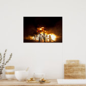 Militärische Feuerwehr Poster (Küche)