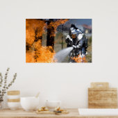 Militärische Feuerwehr Poster (Küche)