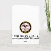 Militärische Fluggesellschaft Geburtskarte Karte (Rückseite)