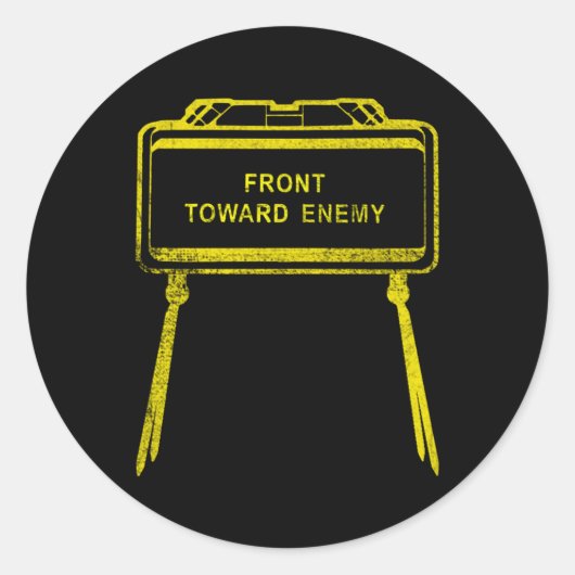 Militärische Front gegen Feind M18A1 Claymore Mine Runder Aufkleber (Vorderseite)