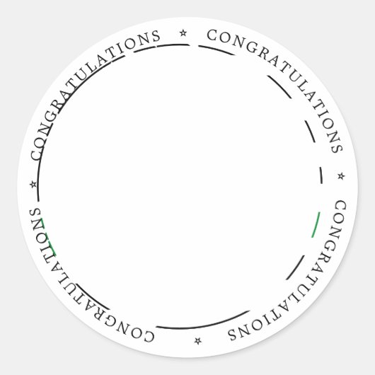 Militärische Gratulationen zu Thin Green Line Runder Aufkleber (Vorderseite)