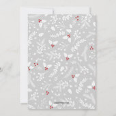 Militärische Green Berries Weihnachtskarte Einladung (Rückseite)