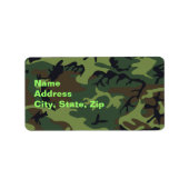 Militärische Green-Camouflage Adressaufkleber (Vorne)