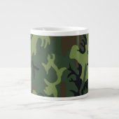 Militärische Green-Camouflage Jumbo-Tasse (Vorderseite)