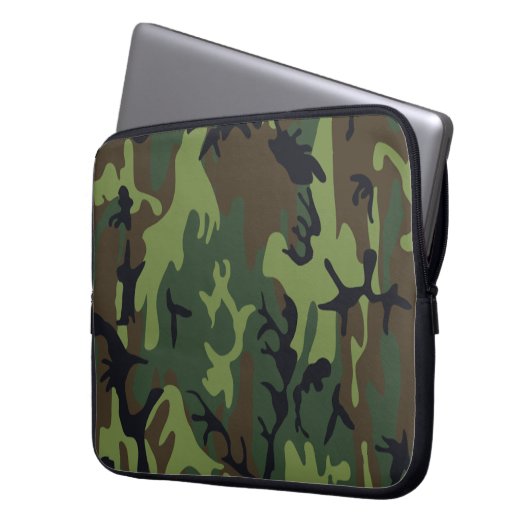 Militärische Green-Camouflage Laptopschutzhülle (Vorderseite Links)
