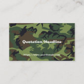 Militärische Green-Camouflage Visitenkarte (Rückseite)