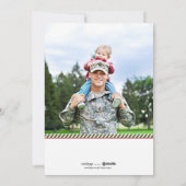 Militärische Green-Doppelseitenfotokarte Feiertagskarte (Rückseite)