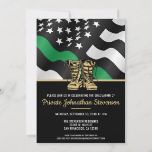 Militärische Grundausbildung Abschluss Patriotisch Einladung