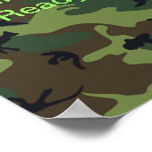 Militärische grüne Camouflage bereit für den Kampf Poster (Ecke)