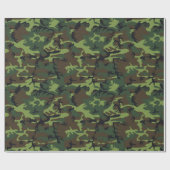 Militärische grüne Camouflage Geschenkpapier (Flach)