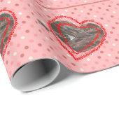 Militärische grüne Camouflage Herz Valentine Geschenkpapier (Rolleneckpunkt)