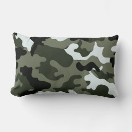 Militärische grüne Camouflage Lumbar Kissen. Lendenkissen