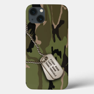 Militärische grüne Camouflage mit Hundeplakette Case-Mate iPhone Hülle