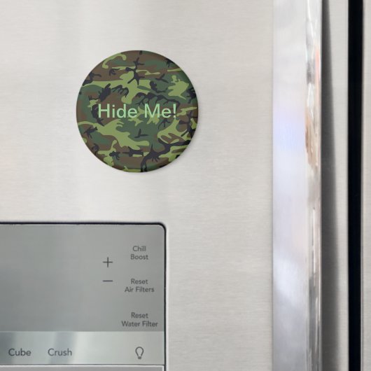 Militärische grüne Camouflage versteckt mich Magnet (In Situ (Kühlschrank))