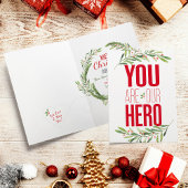 Militärische Heldenflugzeugfamilie frohe Weihnacht Karte