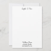 Militärische Hochzeit der Marine im Krieg der Mari Einladung (Rückseite)