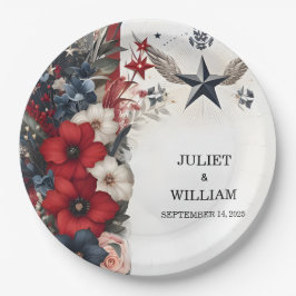 Militärische Hochzeit der Marine im Krieg der Mari Pappteller