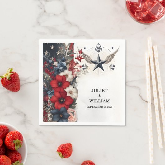 Militärische Hochzeit der Marine im Krieg der Mari Serviette (Beispiel)