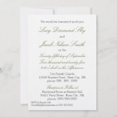 Militärische Hochzeit Einladung Elegante Weiße Ros (Rückseite)