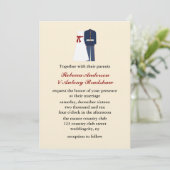 Militärische Hochzeitseinladungen Einladung (Stehend Vorderseite)