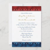 Militärische Hochzeitseinladungsflagge Herz-Silhou Einladung (Rückseite)