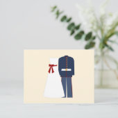 Militärische Hochzeitskarten Einladungspostkarte (Stehend Vorderseite)