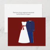 Militärische Hochzeitskarten Einladungspostkarte (Vorne/Hinten)