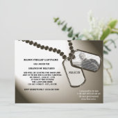 Militärische Hunde gehen weg Party Einladung (Stehend Vorderseite)