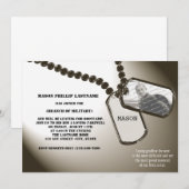 Militärische Hunde gehen weg Party Einladung (Vorne/Hinten)