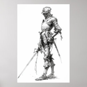 Militärische Illustrationsstelle Landknecht aus de Poster