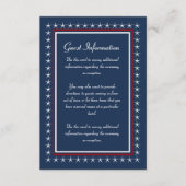 Militärische Informationskarten für Hochzeiten Begleitkarte (Vorderseite)