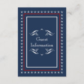 Militärische Informationskarten für Hochzeiten Begleitkarte (Rückseite)