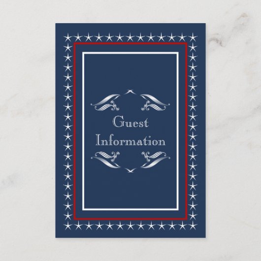 Militärische Informationskarten für Hochzeiten Begleitkarte (Rückseite)