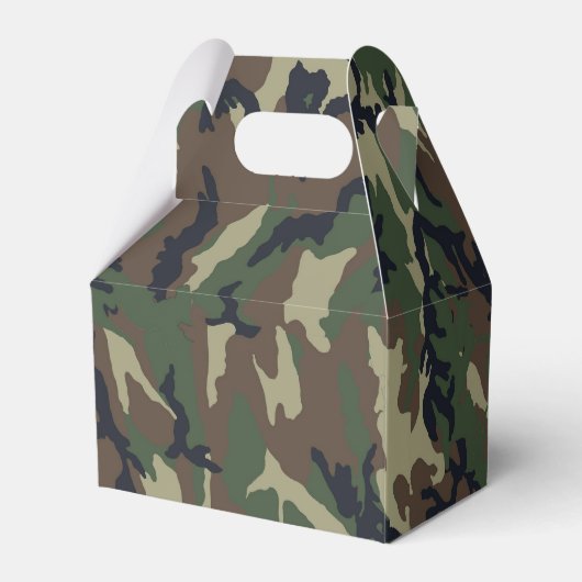 Militärische Kamouflage im Wald Geschenkschachtel (Rückseite)