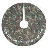 Militärische Kamouflage im Wald Polyester Weihnachtsbaumdecke (Vorderseite)