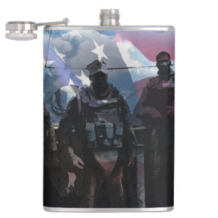 Militärische Kampf-Flasche Flachmann