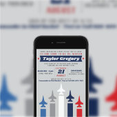 Militärische Kampfjet-Luftwaffe geht weg Party Einladung