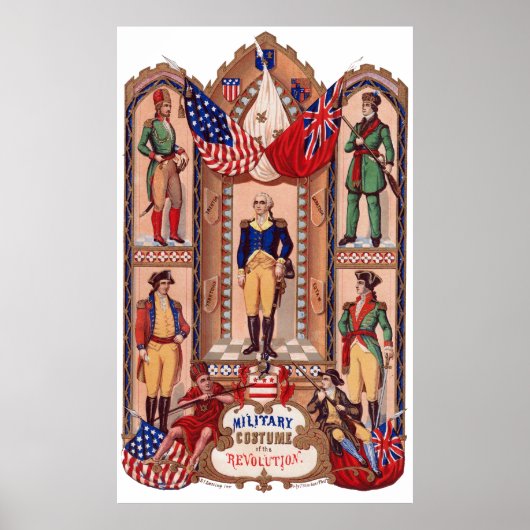 Militärische Kostüme des Revolutionskriegs 1855 Poster (Vorne)