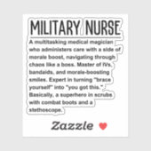Militärische Krankenschwester Aufkleber (Blatt)