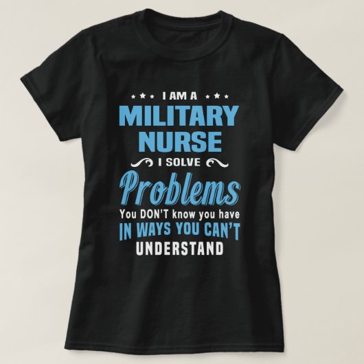 Militärische Krankenschwester T-Shirt (Design vorne)
