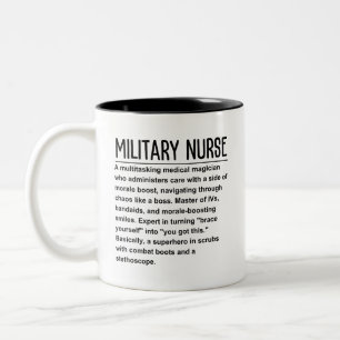 Militärische Krankenschwester Zweifarbige Tasse