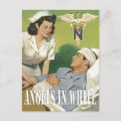 Militärische Krankenschwestern - Engel im weißen P Postkarte (Vorderseite)
