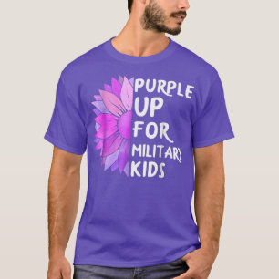 Militärische lila Kindersonnengebläse T-Shirt