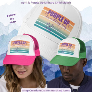 Militärische Lila militärische Kinder Truckerkappe