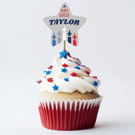 Militärische Luftwaffe weg Party Cupcake Picks Stern-Aufkleber