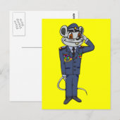 Militärische Maus Postkarte (Vorne/Hinten)