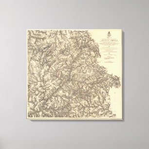 Militärische Operationen der Atlanta-Kampagne 3 Leinwanddruck